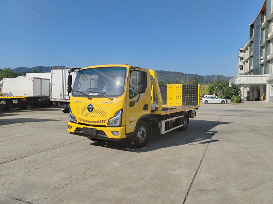 欧马可智蓝100度纯电动平板清障车液刹EHB-绿牌